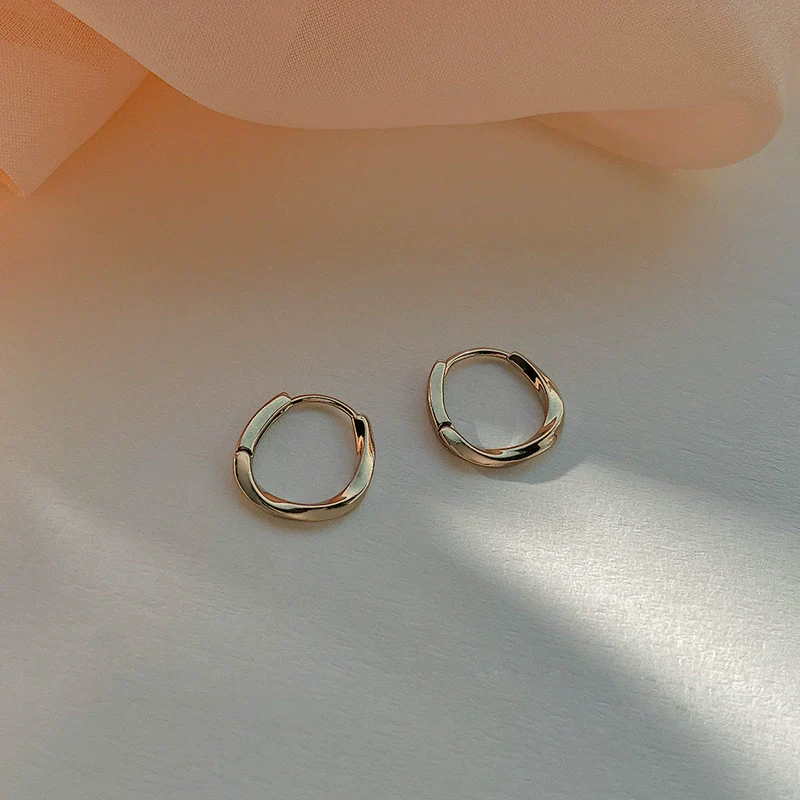 Wholesale Geometric Copper Electroplated Circle Earrings For Women - Image 6