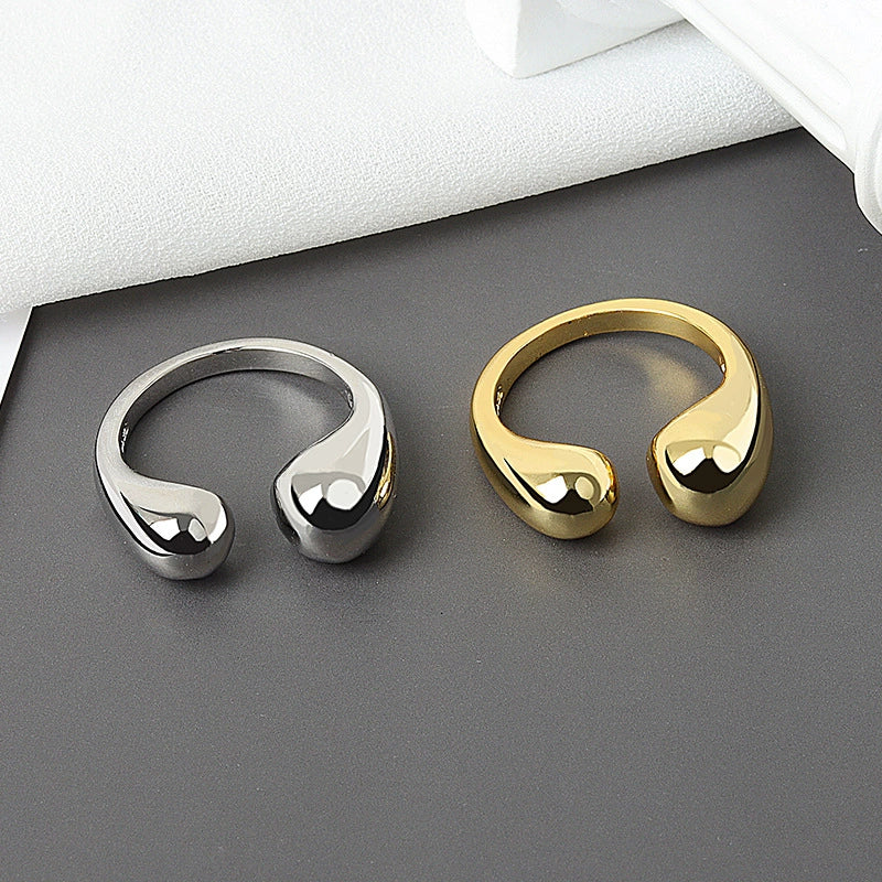 Wholesale Geometric Copper Ring Electroplated Unisex Design - Image 2