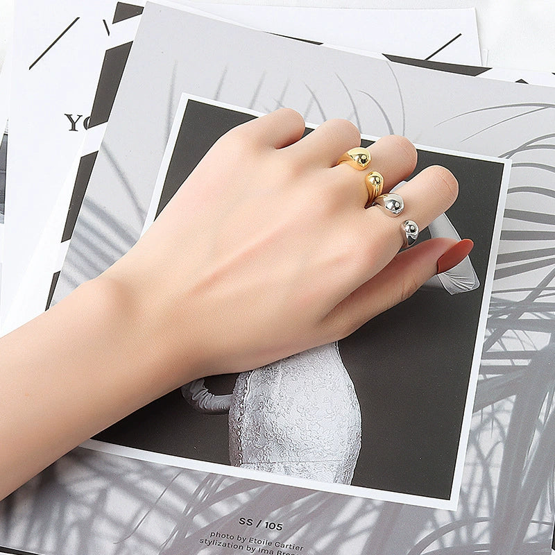 Wholesale Geometric Copper Ring Electroplated Unisex Design - Image 4