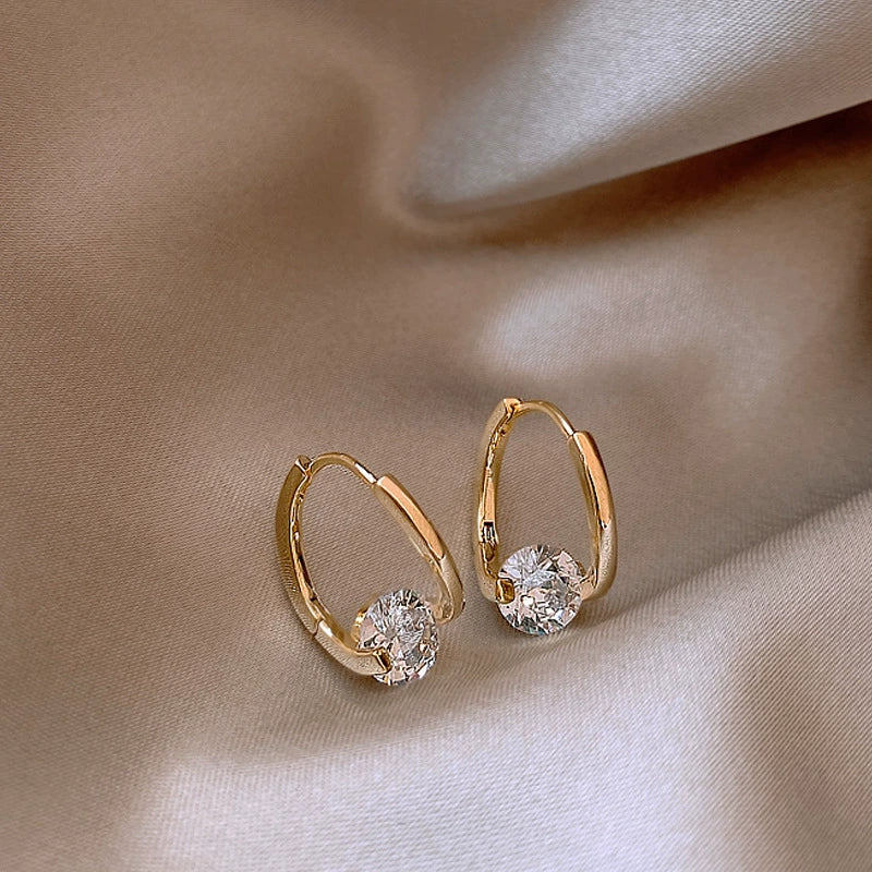 Wholesale Geometric Copper Zircon Earrings For Women
