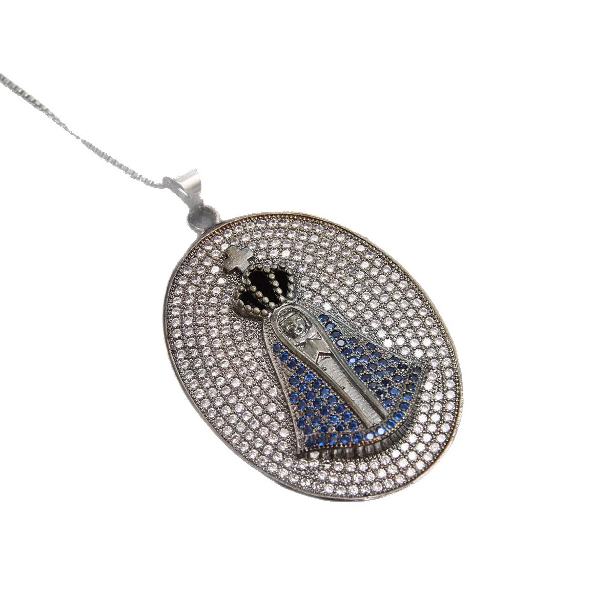 Wholesale Geometric Cross Crown Pendant Necklace Copper Electroplated Unisex - Image 5