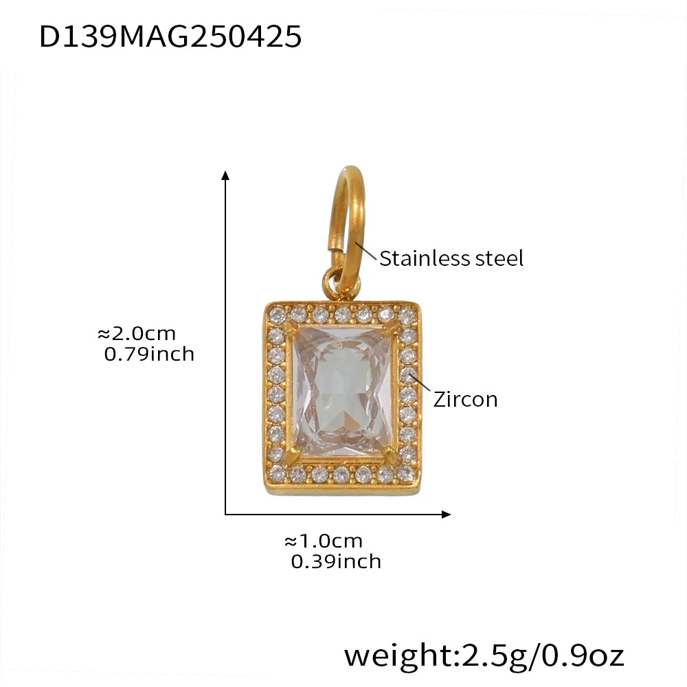 Wholesale Geometric Diamond Ferris Wheel Pendant Bracelet For Women Stainless Steel Zircon Gold Plated Hand Jewelry - Image 11