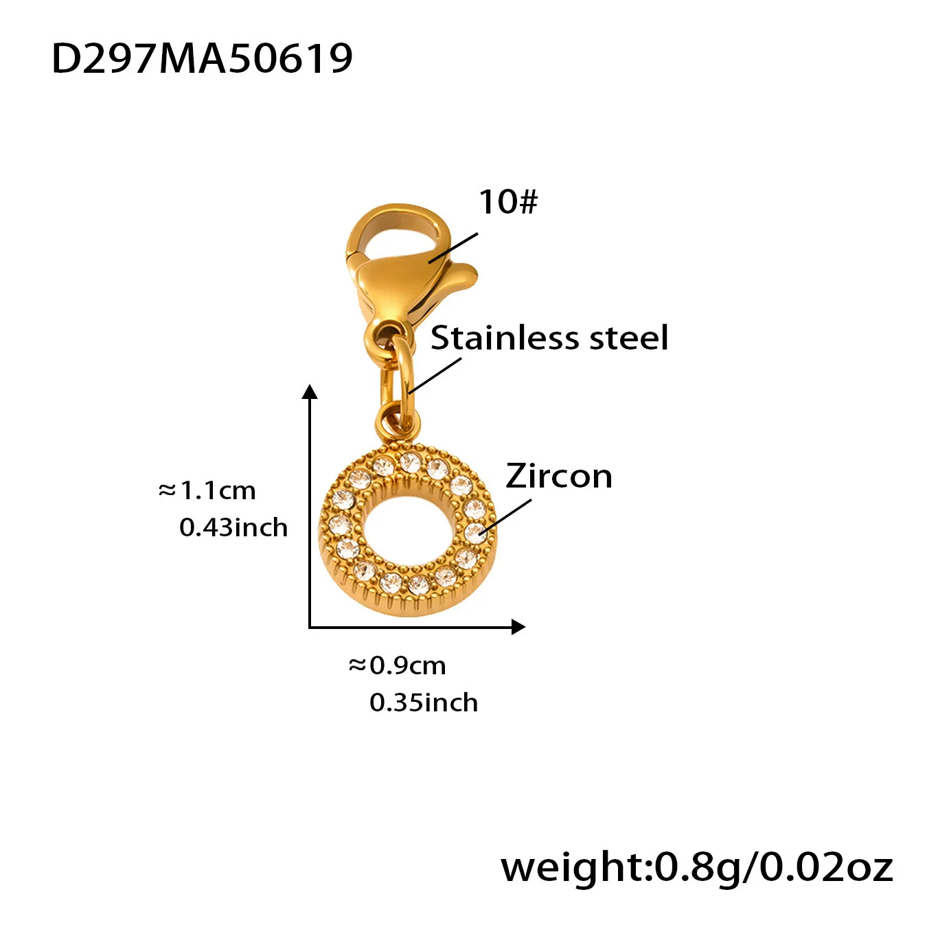 Wholesale Geometric Diamond Ferris Wheel Pendant Bracelet For Women Stainless Steel Zircon Gold Plated Hand Jewelry - Image 9