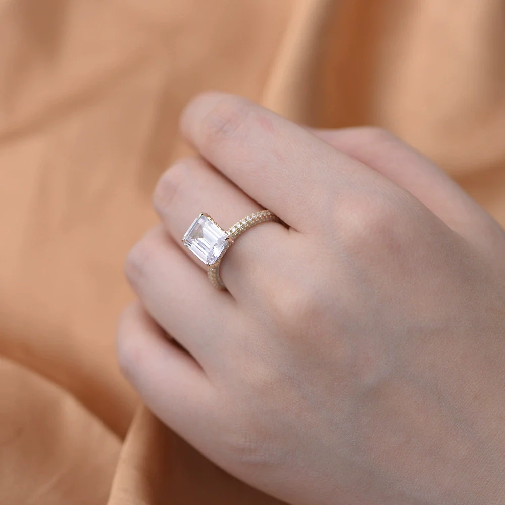 Wholesale Geometric Diamond Inlaid 925 Sterling Silver Ring For Women - Image 4