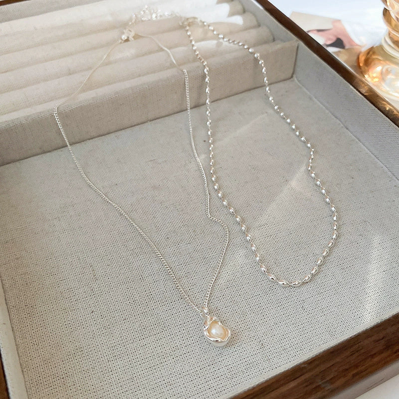 Wholesale Geometric Doublelayer Zircon Inlaid Copper Necklace With Real Gold Electroplated Ochain For Women - Image 7