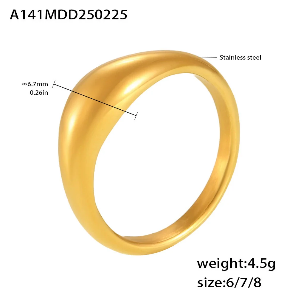 Wholesale Geometric Electroplated Titanium Steel Ferris Wheel Ring Unisex - Image 6