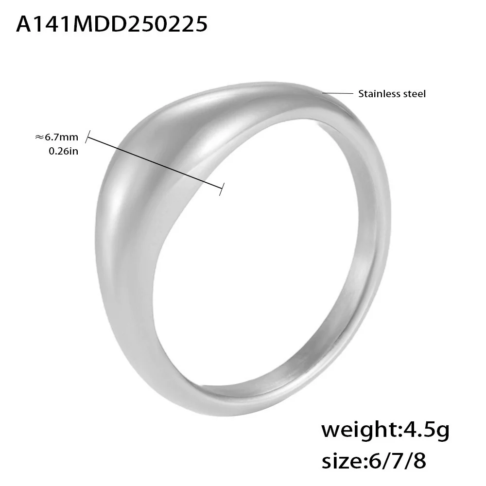 Wholesale Geometric Electroplated Titanium Steel Ferris Wheel Ring Unisex - Image 7