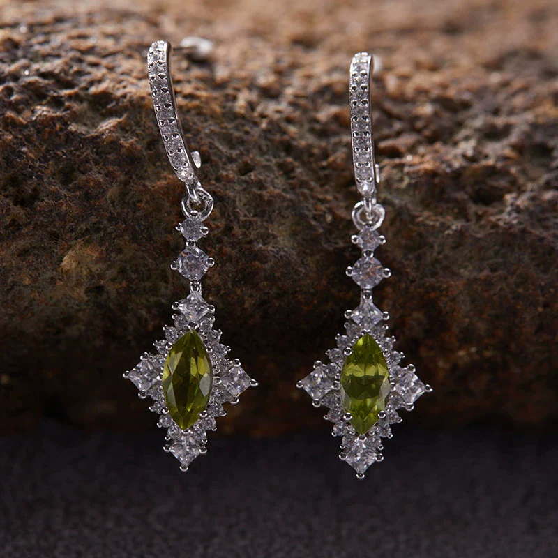 Wholesale Geometric Highend Luxury S925 Sterling Silver 18K Gold Natural Color Treasure Earrings Jewelry - Image 3