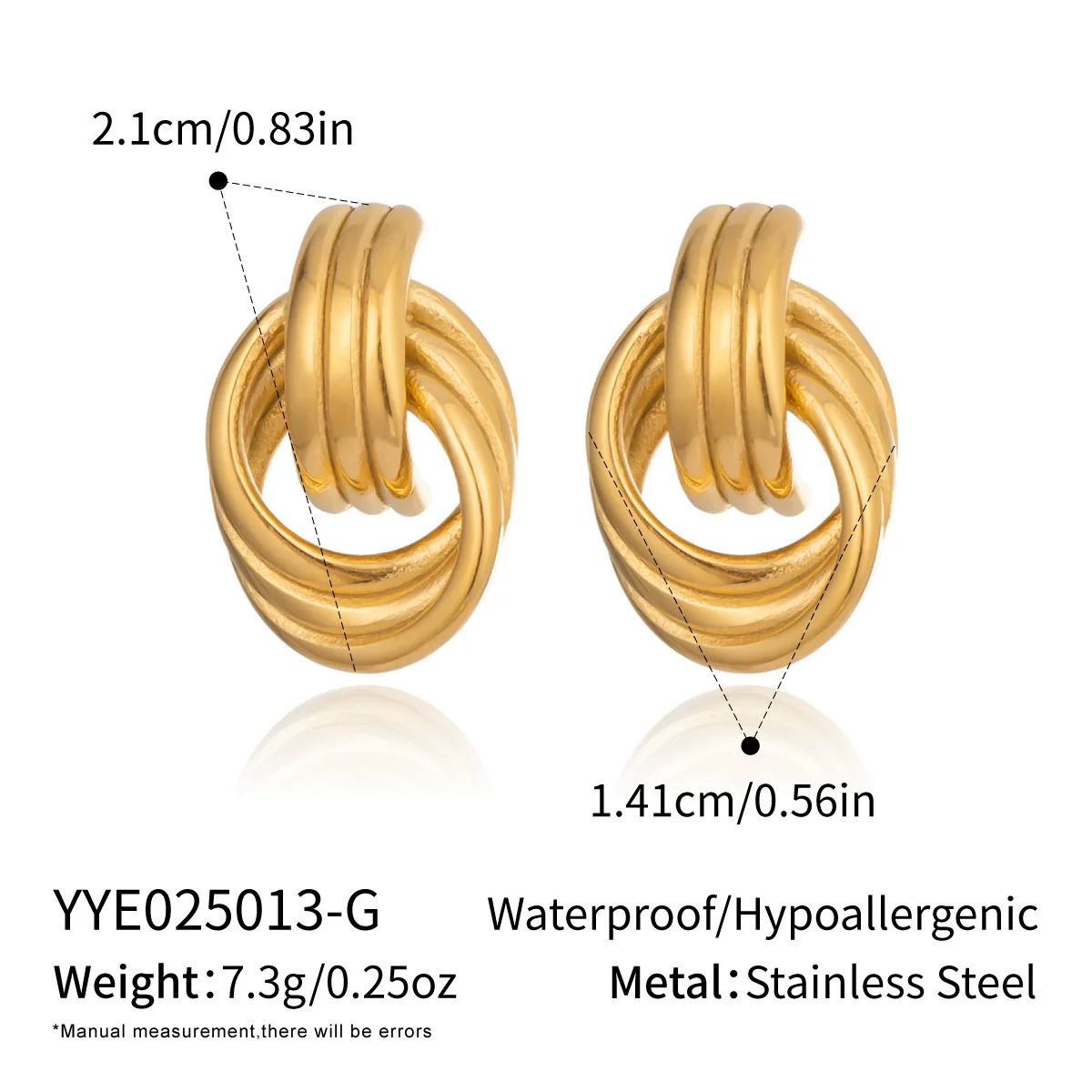 Wholesale Geometric Hoop Earrings For Women Stainless Steel Pvd Furnace Vacuum Real Gold Plated Jewelry - Image 6