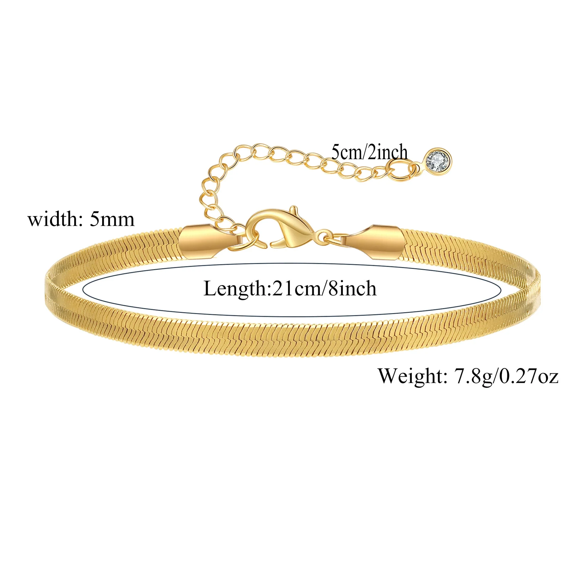 Wholesale Geometric Minimalist Copper Real Gold Plated Anklet For Women - Image 6
