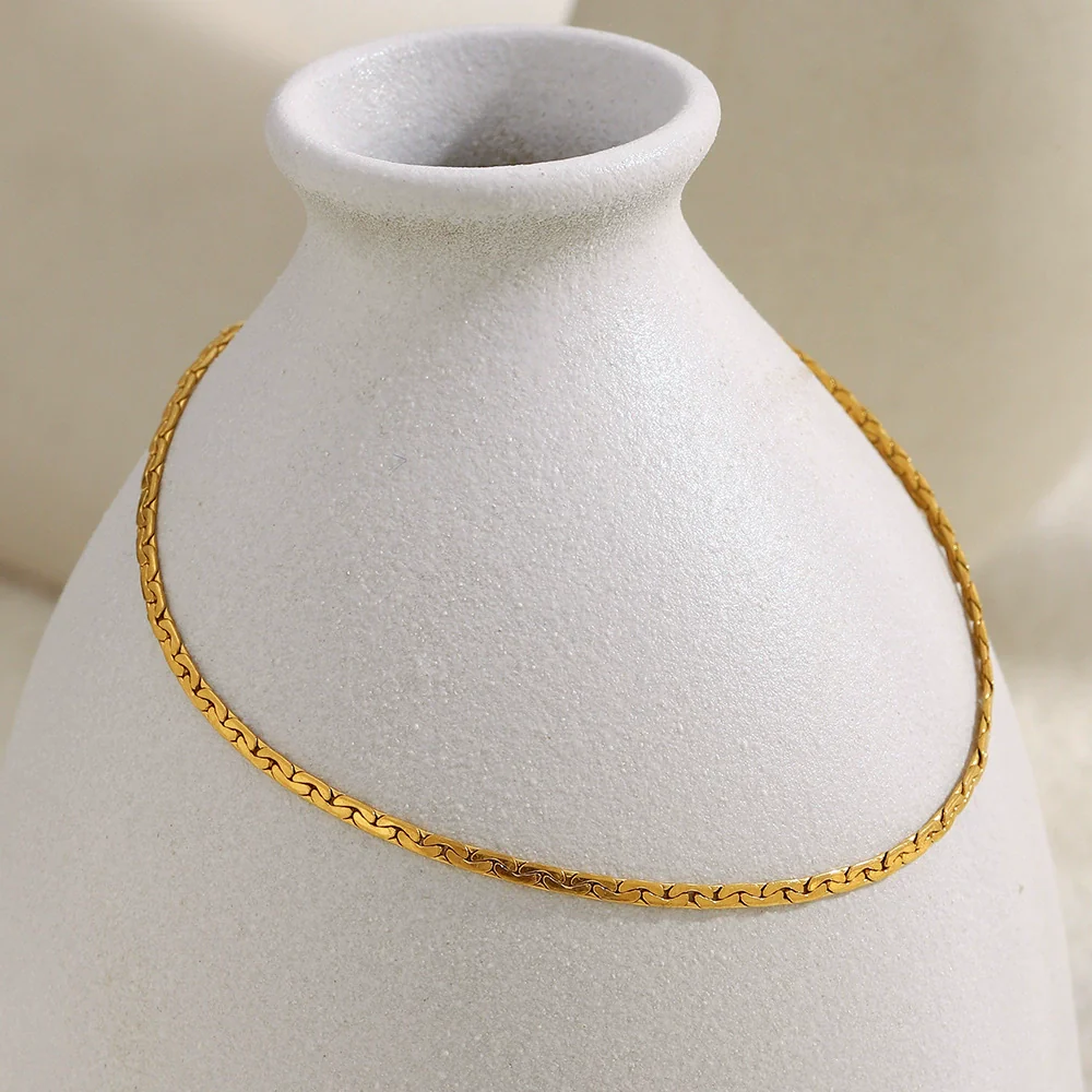 Wholesale Geometric Simple Stainless Steel 18K Gold Plated Anklet For Women