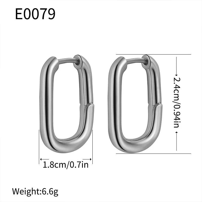 Wholesale Geometric Square Copper Earrings Electroplated Solid Color Hollow Ear Buckle High Design All Match Fashion Women's Earrings - Image 7