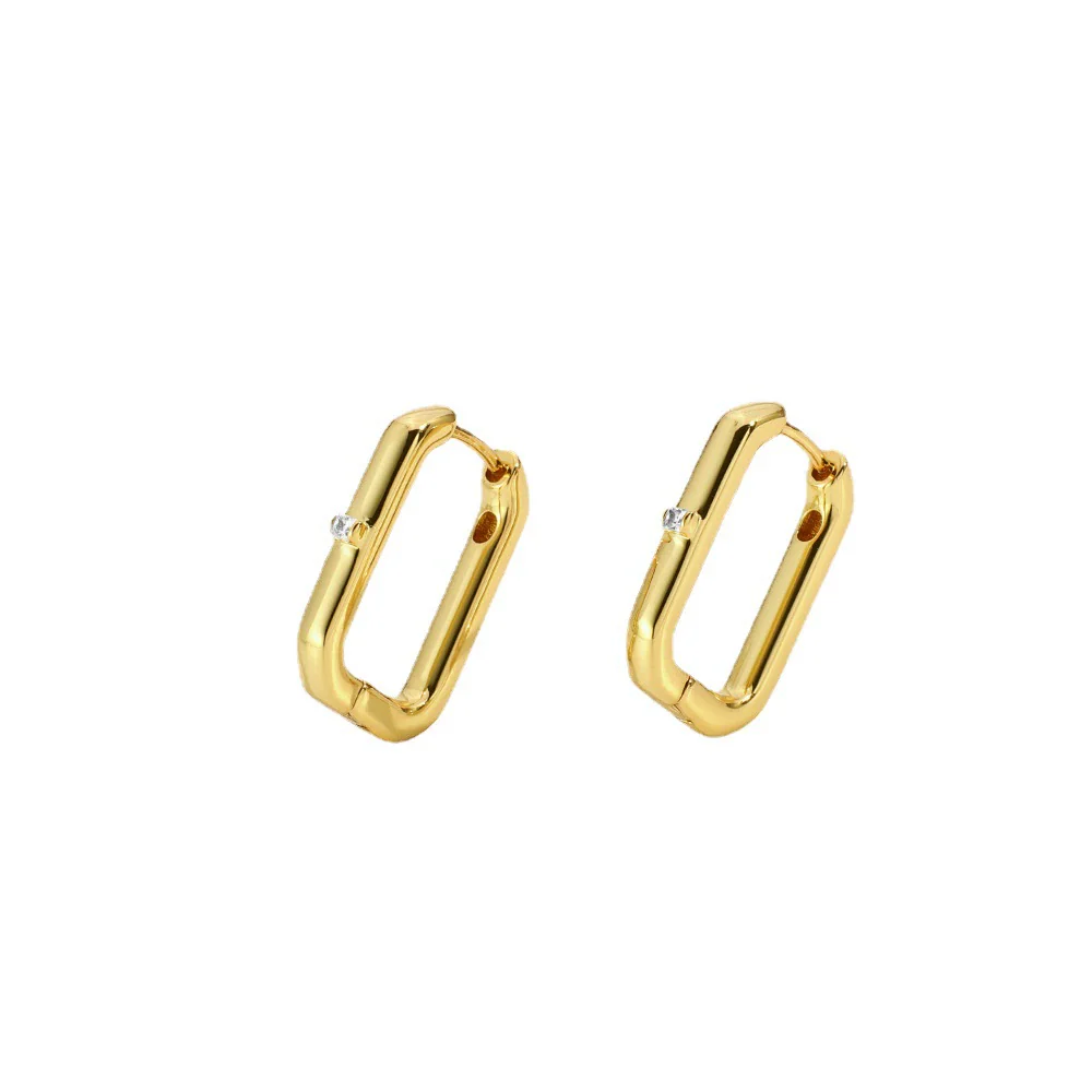 Wholesale Geometric Square Copper Earrings For Female - Image 4