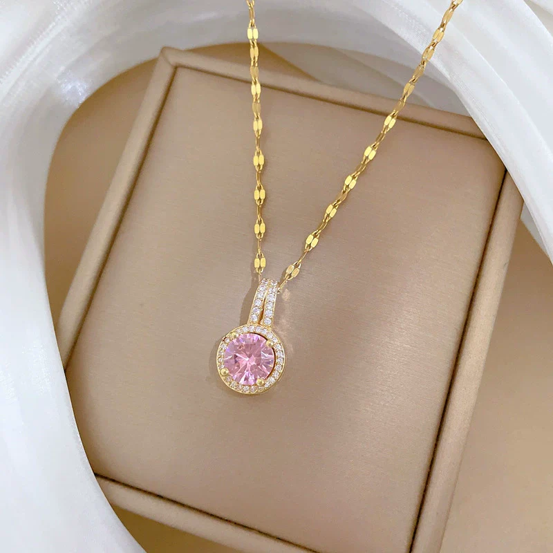 Wholesale Geometric Stainless Steel And Copper Pendant Necklace For Unisex - Image 3