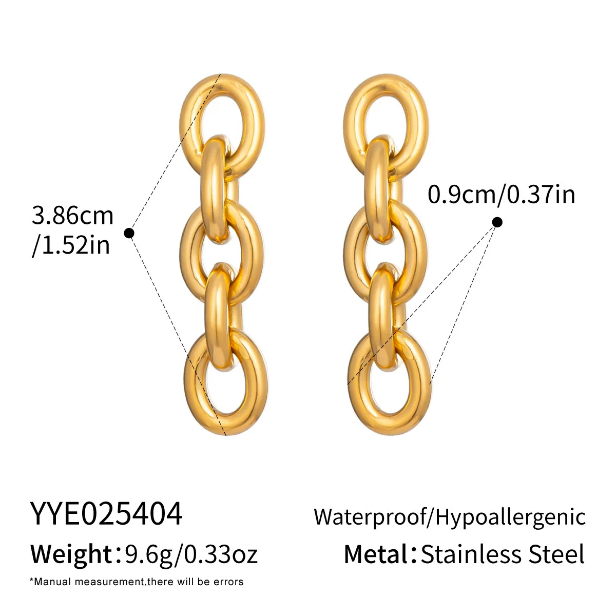 Wholesale Geometric Stainless Steel Earrings With Pvd Furnace Vacuum Real Gold Plating For Women - Image 6