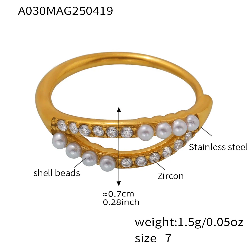 Wholesale Geometric Stainless Steel Electroplated Open Finger Ring For Women - Image 5