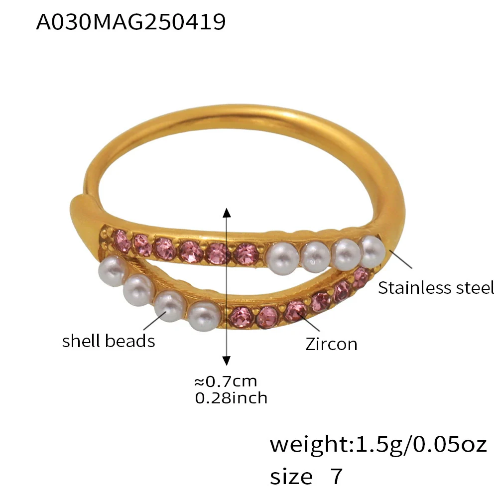 Wholesale Geometric Stainless Steel Electroplated Open Finger Ring For Women - Image 6