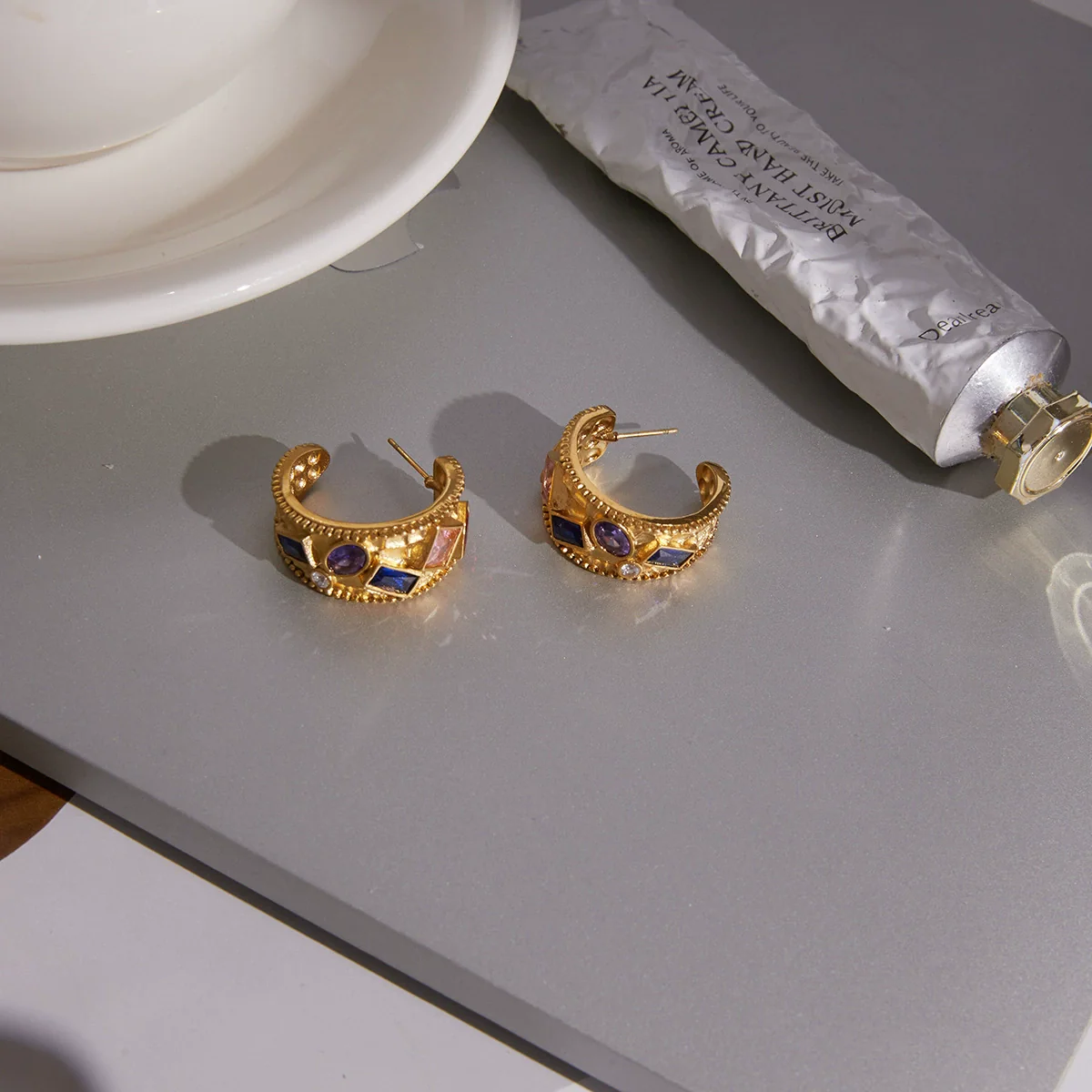 Wholesale Geometric Stainless Steel Electroplated Women's Earrings - Image 4