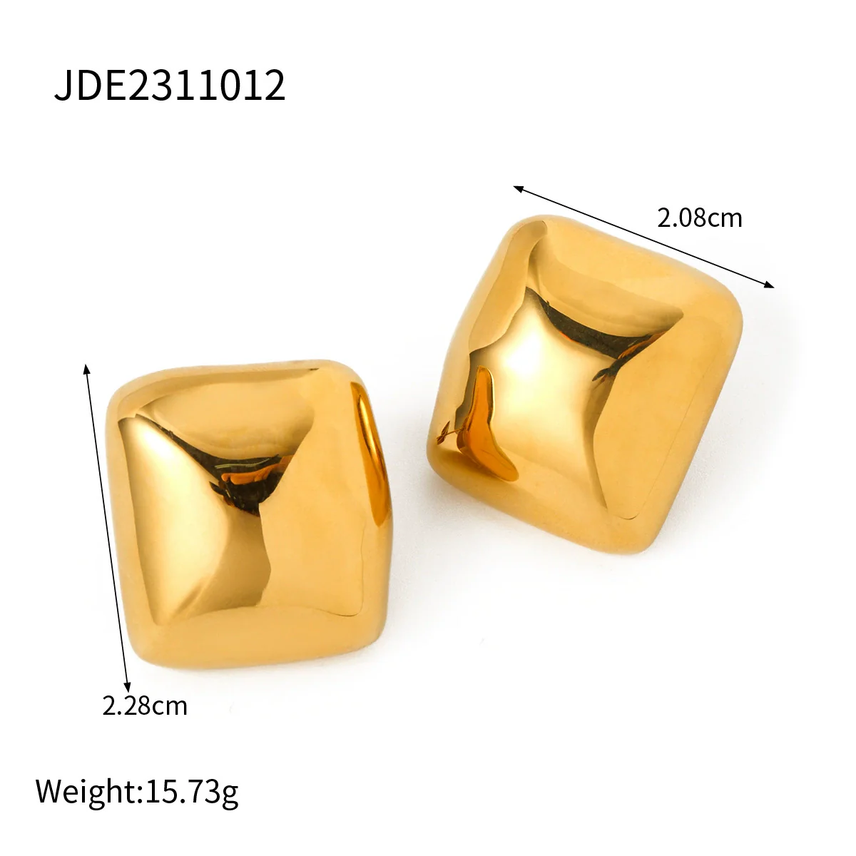 Wholesale Geometric Stainless Steel Electroplated Women's Earrings - Image 7