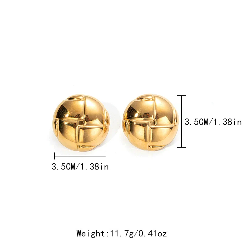 Wholesale Geometric Stainless Steel Goldplated Turtle Shell Fashion Personality Earrings For Women - Image 6