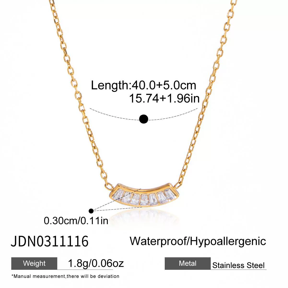 Wholesale Geometric Stainless Steel Vacuum Real Gold Plated Pendant Necklace For Women - Image 7