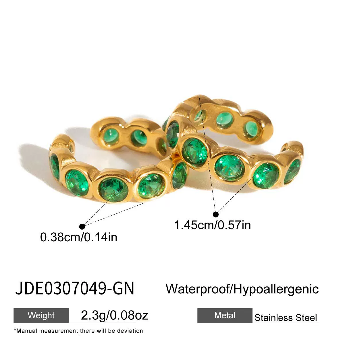 Wholesale Geometric Stainless Steel Vacuum Real Gold Plated Women's Earrings Light Luxury Highend Niche Style - Image 13