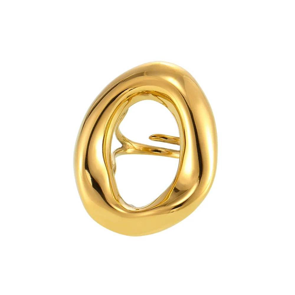 Wholesale Geometric Titanium Steel Electroplated Ferris Wheel Ring For Women And Men - Image 4