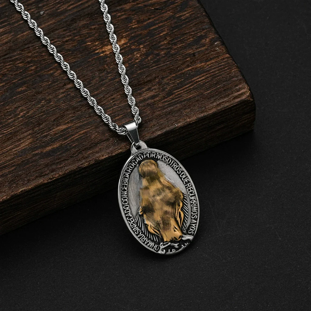 Wholesale Geometric Titanium Steel Electroplated Pendant Necklace For Men - Image 7