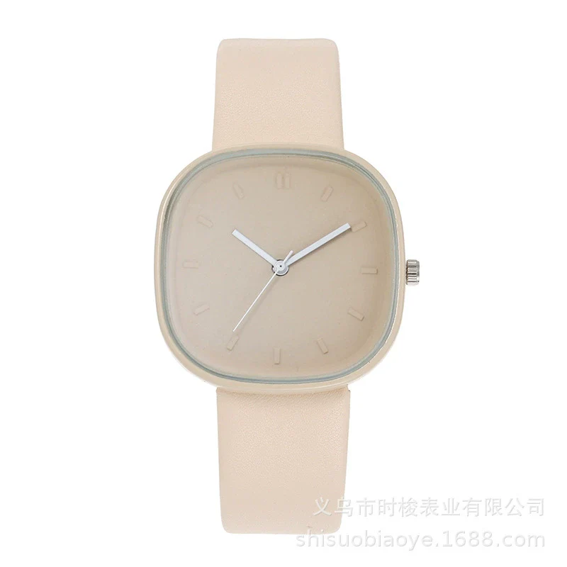 Wholesale Girls' Fashionable Square Alloy And Imitation Leather Quartz Watch In Minimalist Style - Image 2