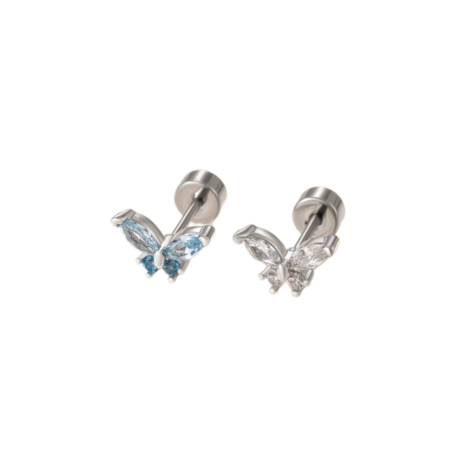 Wholesale Girly Butterfly Titanium Steel Ear Nails With Electroplating And Animal Pattern - Image 4