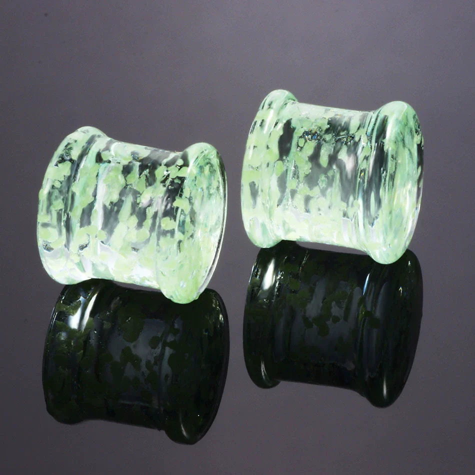 Wholesale Glass And Glaze Wave Pattern Simple Style Luminous Ear Expander Puncture Jewelry - Image 4