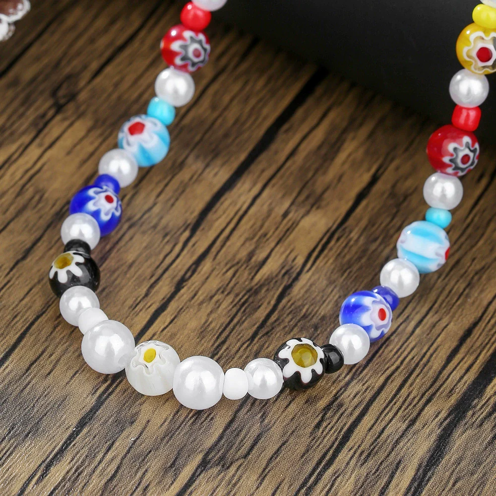Wholesale Glass And Stainless Steel Geometric Handmade Necklace For Men And Women - Image 4
