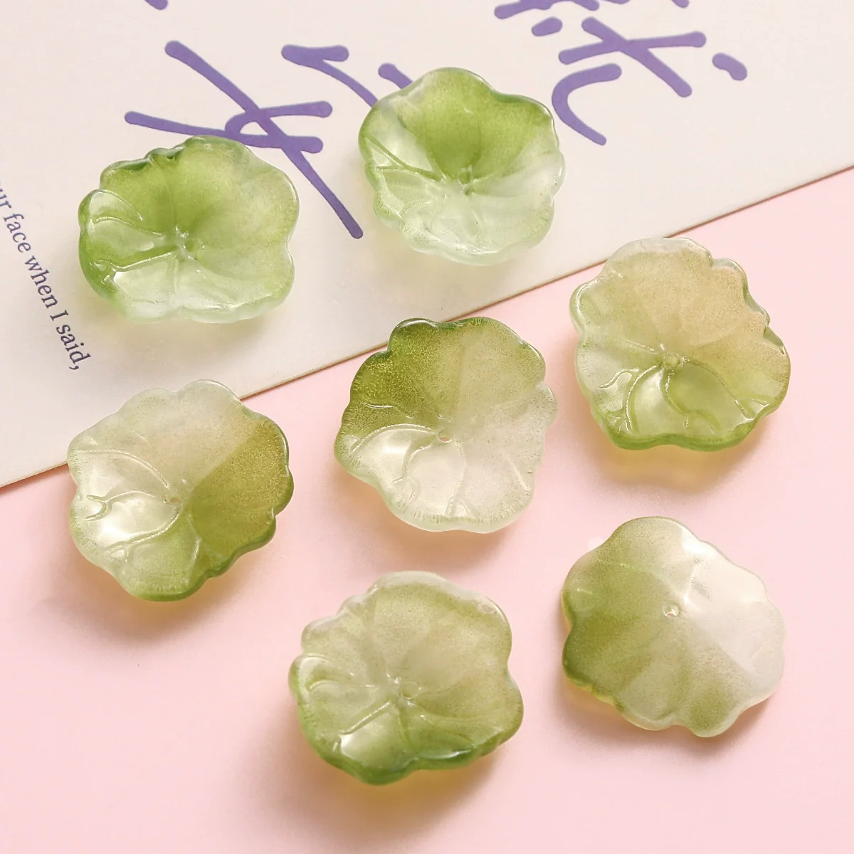 Wholesale Glass Glazed Handmade Three Dimensional Lace Lotus Leaf Beads For Necklace Bracelet Clothing Accessories - Image 10