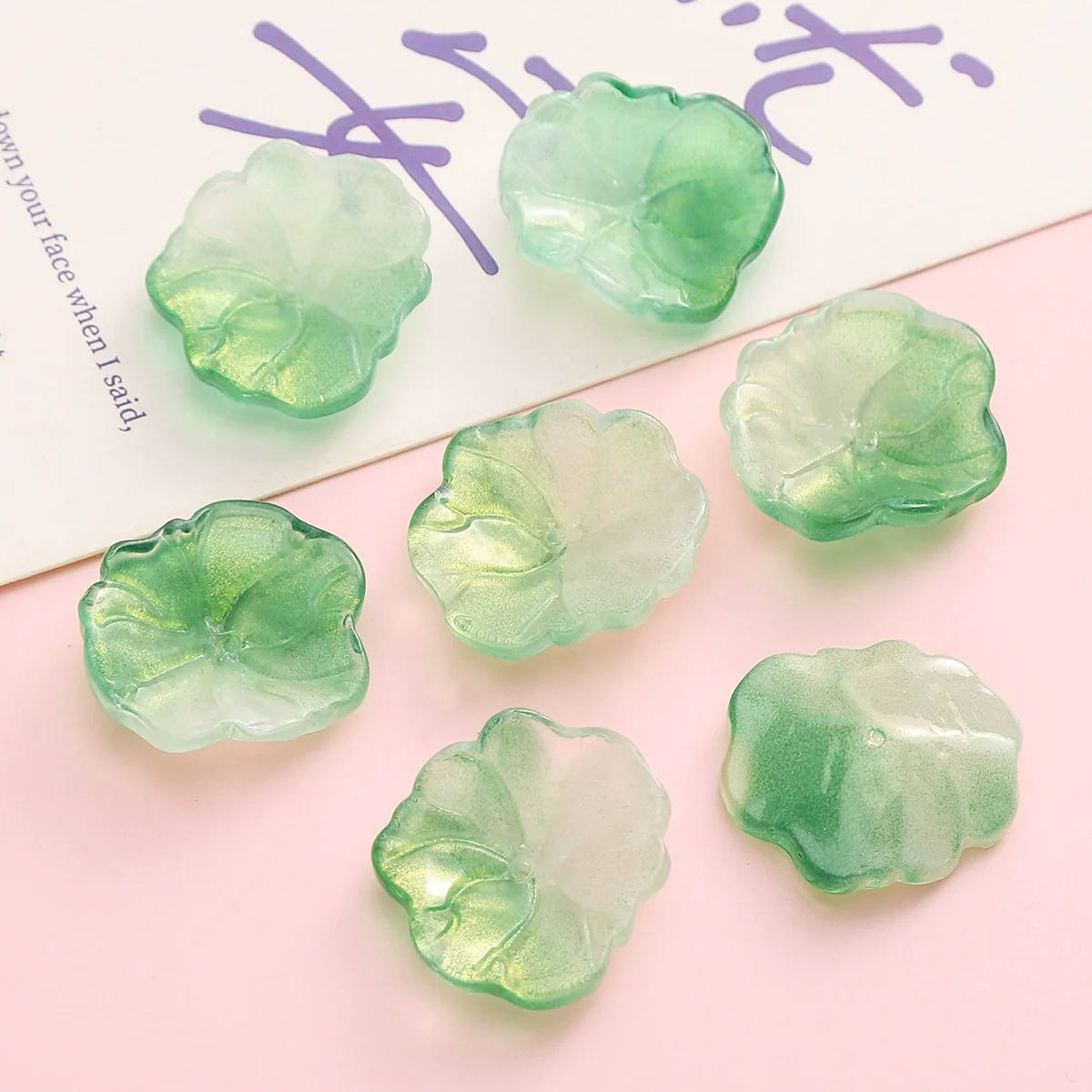 Wholesale Glass Glazed Handmade Three Dimensional Lace Lotus Leaf Beads For Necklace Bracelet Clothing Accessories - Image 11