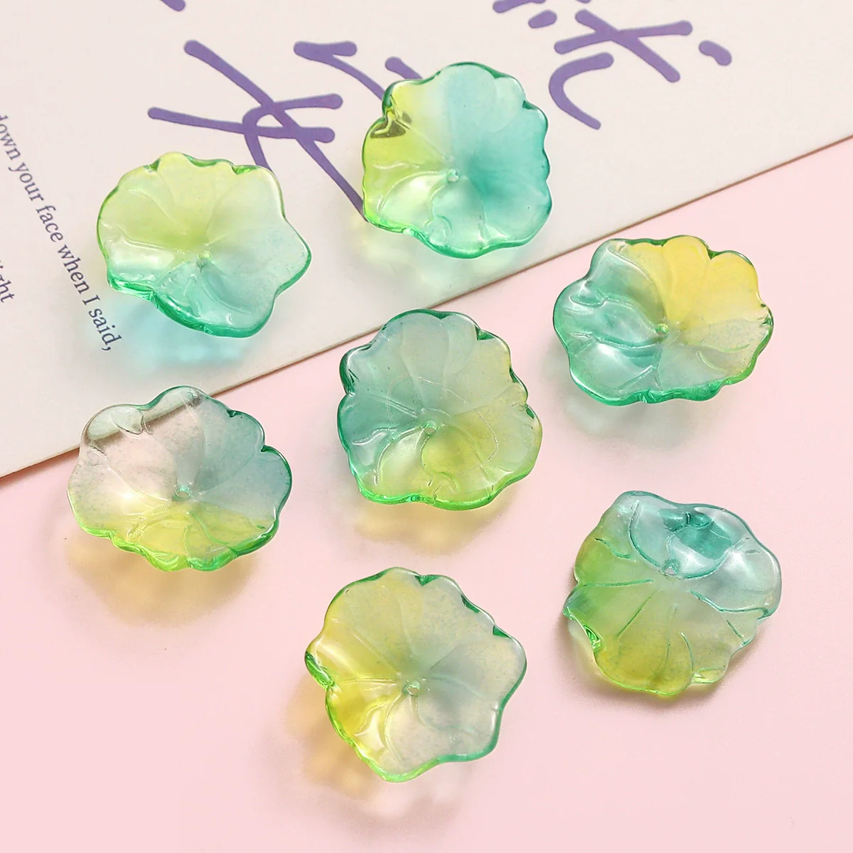 Wholesale Glass Glazed Handmade Three Dimensional Lace Lotus Leaf Beads For Necklace Bracelet Clothing Accessories - Image 13
