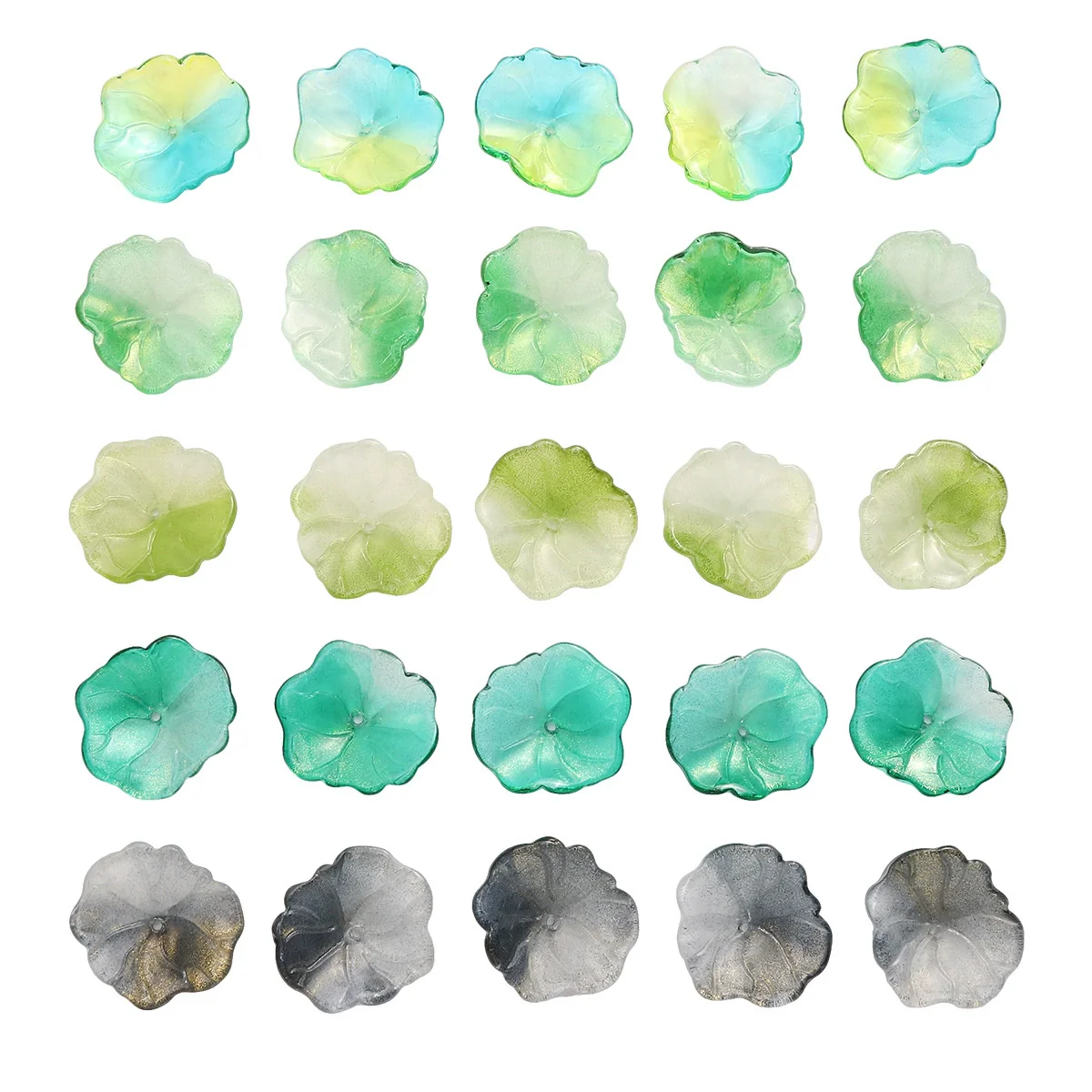 Wholesale Glass Glazed Handmade Three Dimensional Lace Lotus Leaf Beads For Necklace Bracelet Clothing Accessories - Image 5