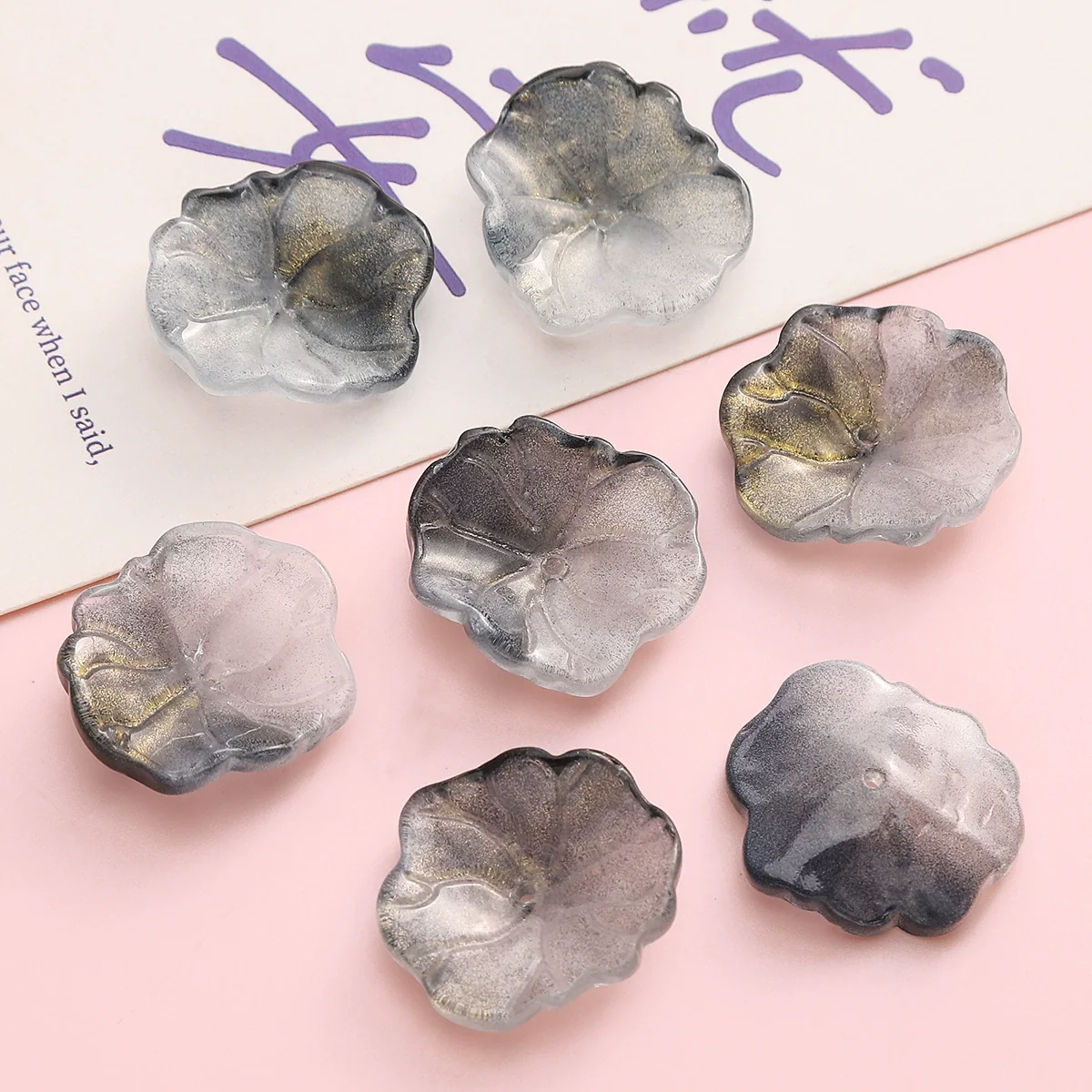 Wholesale Glass Glazed Handmade Three Dimensional Lace Lotus Leaf Beads For Necklace Bracelet Clothing Accessories - Image 7