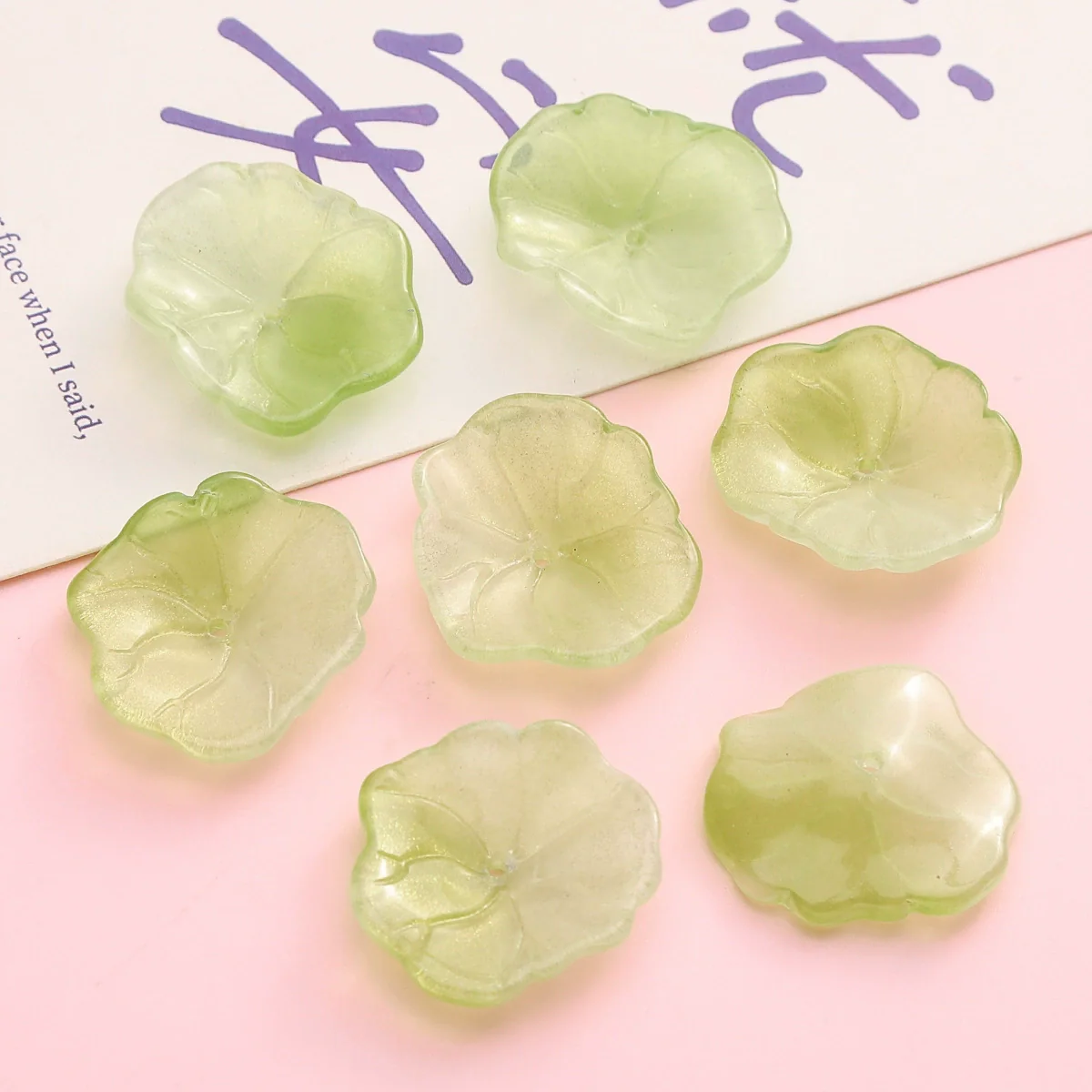 Wholesale Glass Glazed Handmade Three Dimensional Lace Lotus Leaf Beads For Necklace Bracelet Clothing Accessories - Image 9