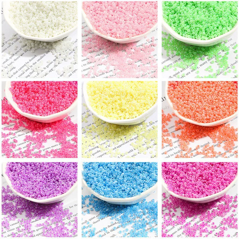 Wholesale Glass Loose Beads For Handmade Jewelry Cream Rice Shape Beaded Accessories For Bracelet And Earrings