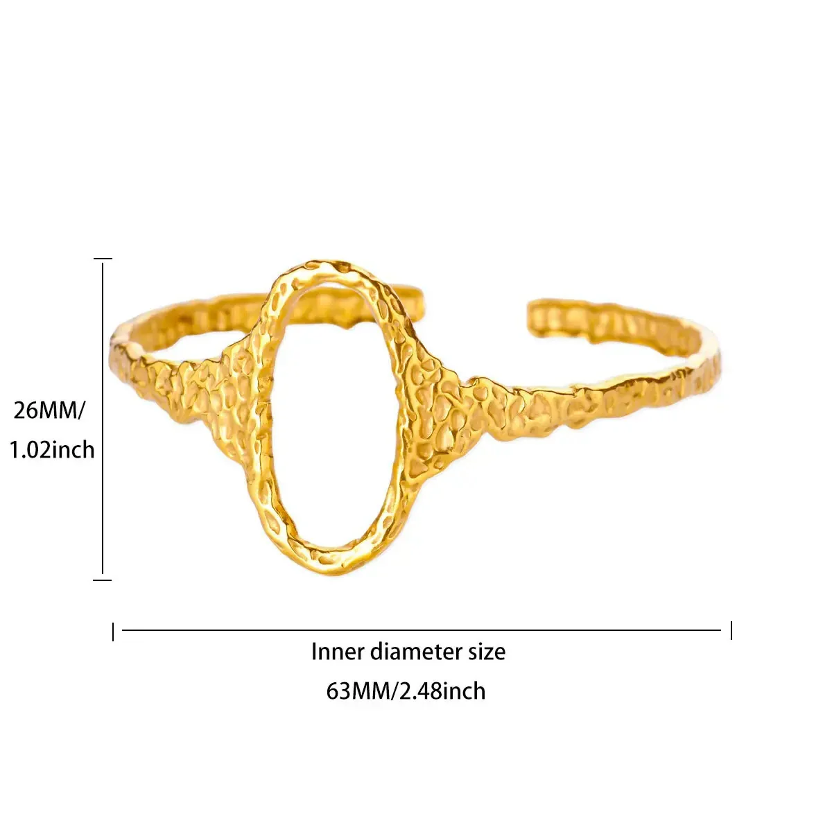 Wholesale Gold Plated Geometric Stainless Steel Bracelet For Women - Image 8