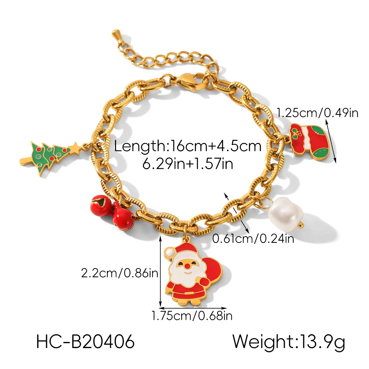 Wholesale Gold Plated Stainless Steel Jewelry For Women With Cartoon Geometric Animal Zodiac Patterns And Oil Drop Christmas Tree Bell Elk Shapes Oshaped Chain - Image 7