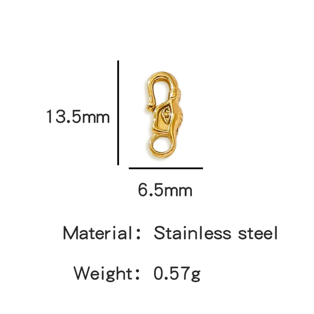 Wholesale Golden Stainless Steel Hook Buckles Geometric Handmade Diy Jewelry Connecting Buckles For Bracelets Necklaces With Electroplating - Image 10