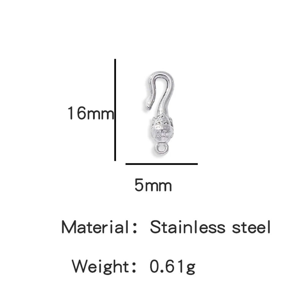 Wholesale Golden Stainless Steel Hook Buckles Geometric Handmade Diy Jewelry Connecting Buckles For Bracelets Necklaces With Electroplating - Image 20