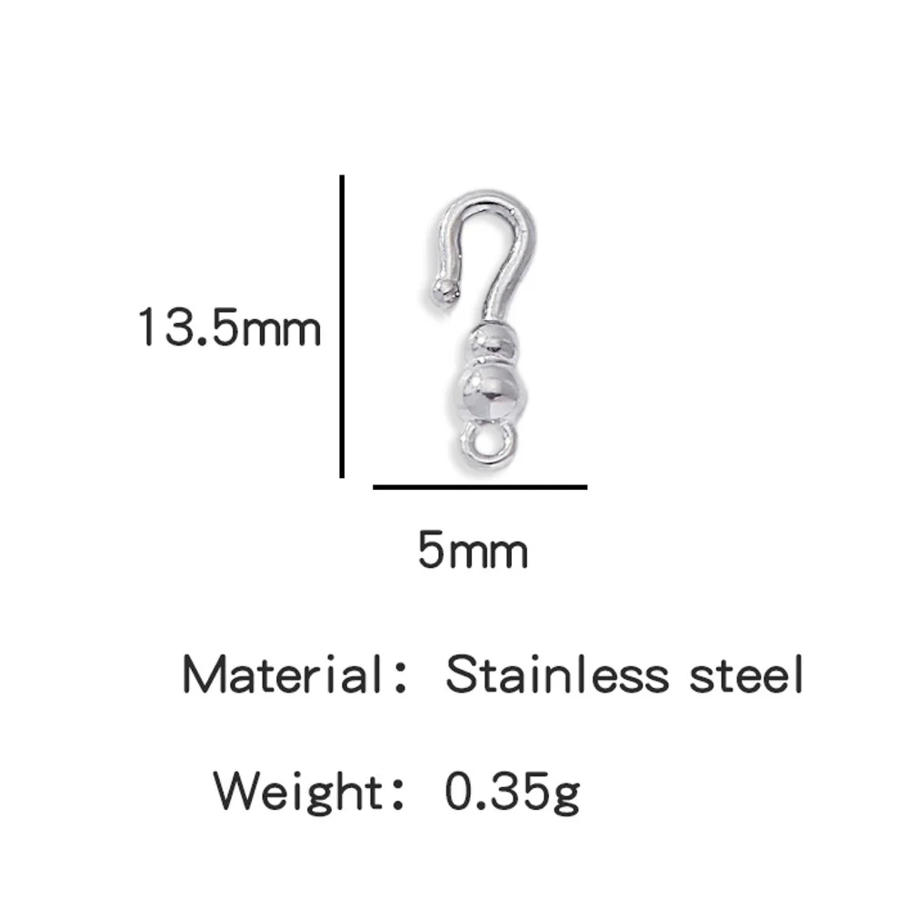 Wholesale Golden Stainless Steel Hook Buckles Geometric Handmade Diy Jewelry Connecting Buckles For Bracelets Necklaces With Electroplating - Image 28
