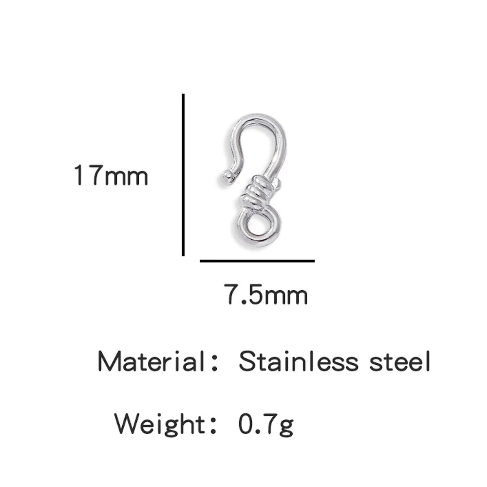 Wholesale Golden Stainless Steel Hook Buckles Geometric Handmade Diy Jewelry Connecting Buckles For Bracelets Necklaces With Electroplating - Image 29