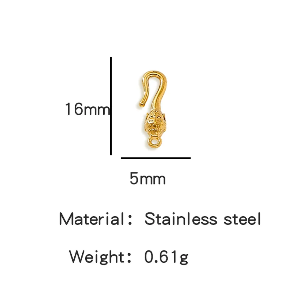 Wholesale Golden Stainless Steel Hook Buckles Geometric Handmade Diy Jewelry Connecting Buckles For Bracelets Necklaces With Electroplating - Image 8