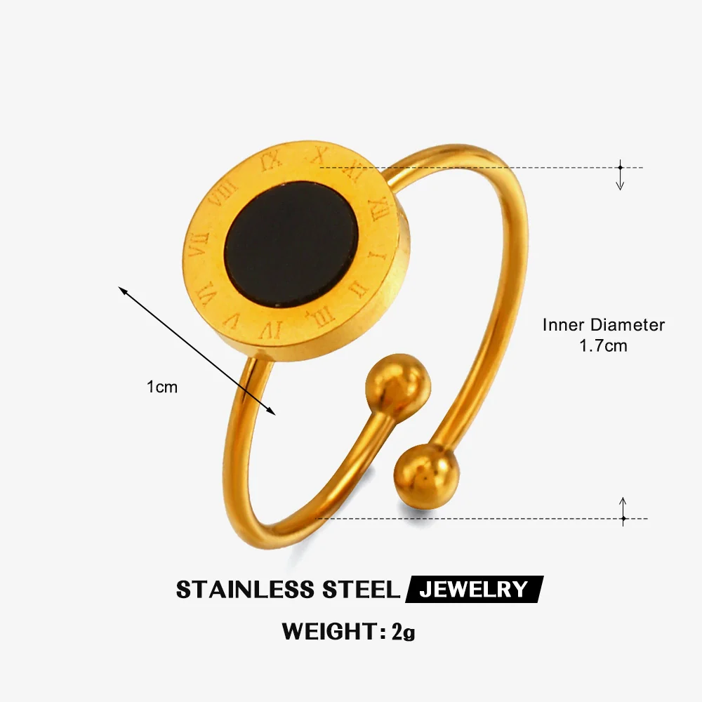 Wholesale Goldplated Stainless Steel Geometric Oval Ring For Women - Image 9