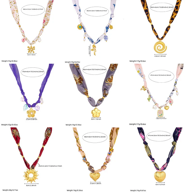 Wholesale Goldplated Stainless Steel Pendant Necklace With Leopard Print Small Floral And Heart Shape For Women - Image 5