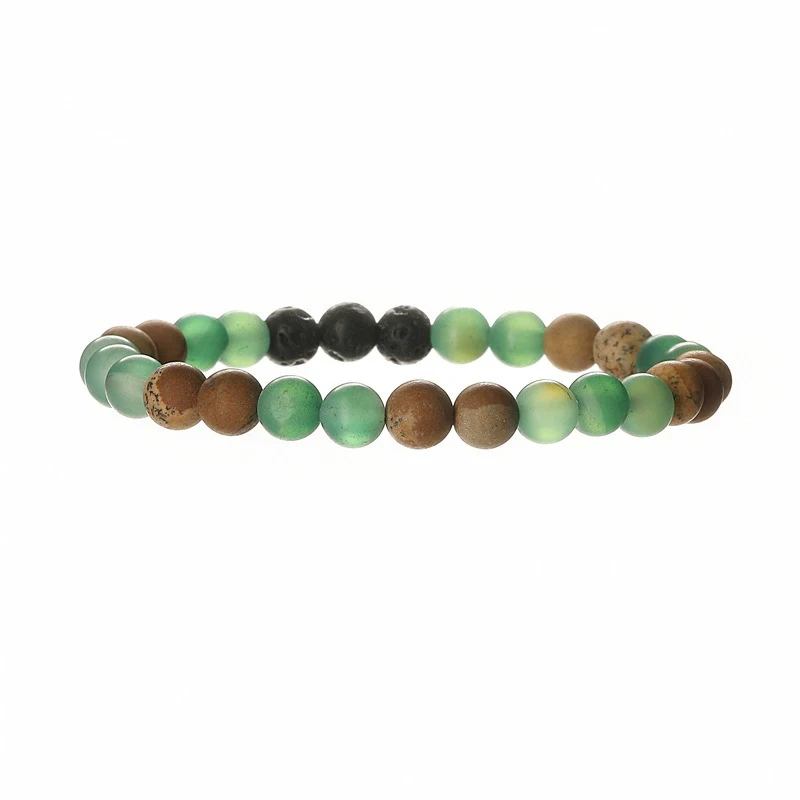 Wholesale Handmade Geometric Natural Stone Agate Beaded Bracelet - Image 5