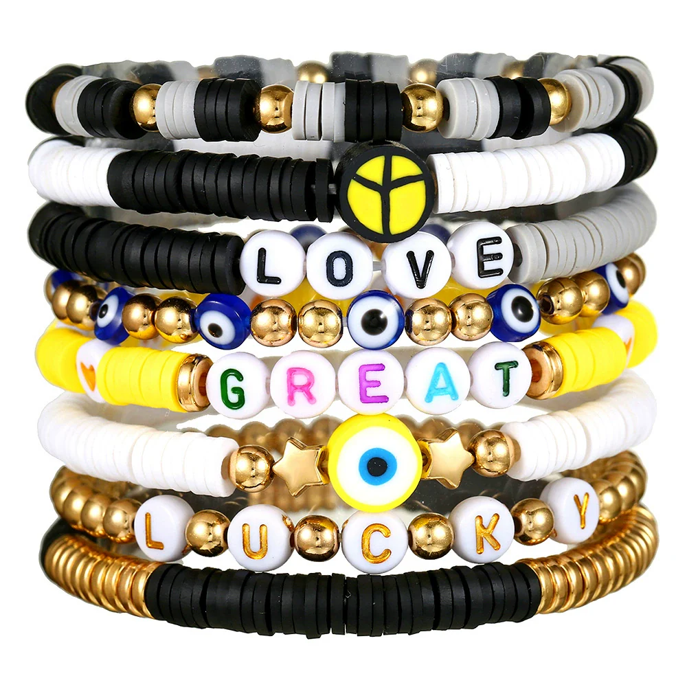 Wholesale Handmade Geometric Polymer Clay Ccb Bracelet Combination For Women And Unisex - Image 9